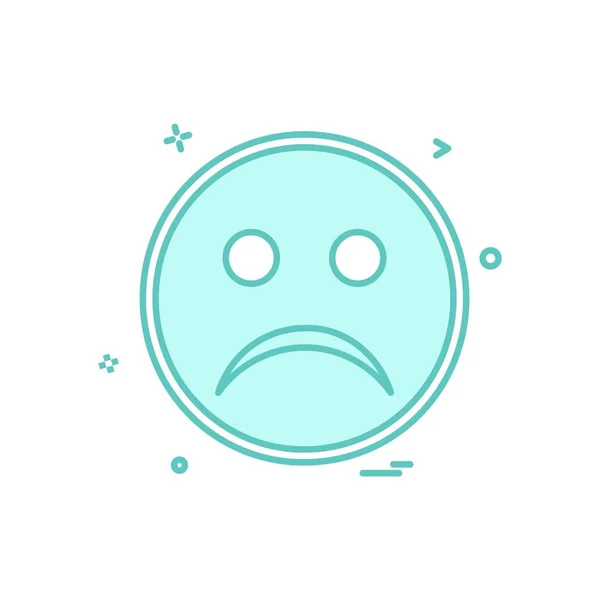 Trist Emoji Ikon Design Farverig Vektor Illustration – Stock-vektor