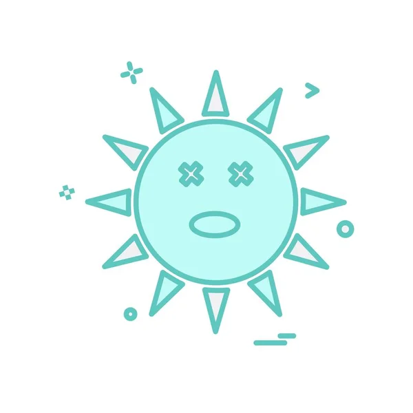 太陽のアイコンデザインベクトル — ストックベクタ