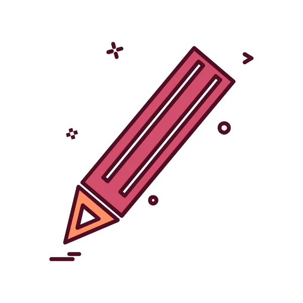 Pencil Icon Design Vector — Stock Vector