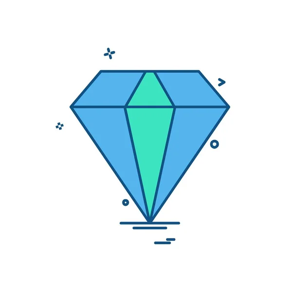 Diamant Icône Design Vecteur — Image vectorielle