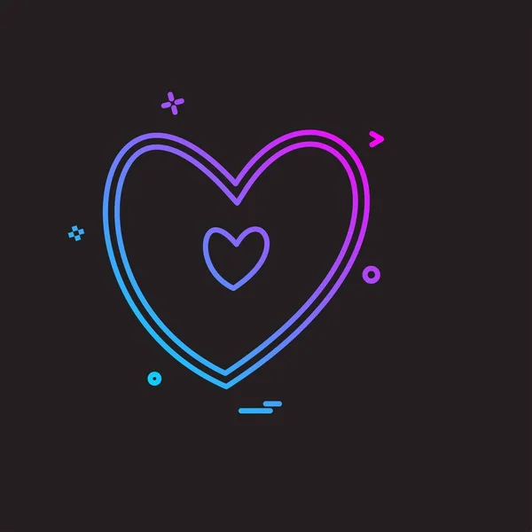 Herz Icon Design Vektorillustration Für Den Valentinstag — Stockvektor