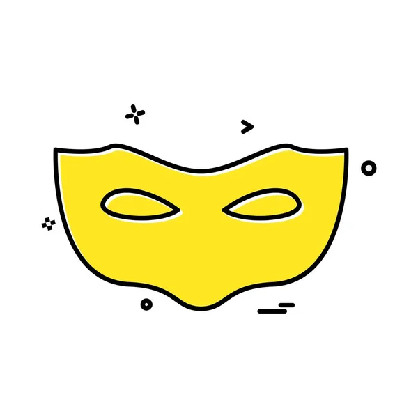 Desenho Ícone Máscara Ilustração Vetorial —  Vetores de Stock