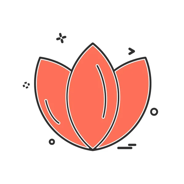 Flor Icono Vector Sobre Fondo Blanco — Vector de stock