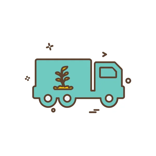 Truck Icon Design Vector — Stock Vector