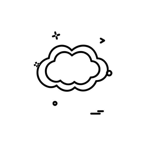 Wolke Icon Design Bunte Vektorillustration — Stockvektor