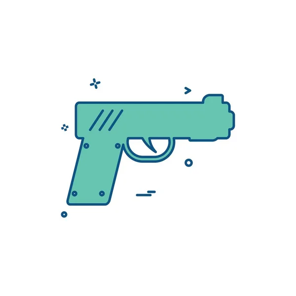 Pistolet Pistolet Arme Police Icône Vectoriel Design — Image vectorielle