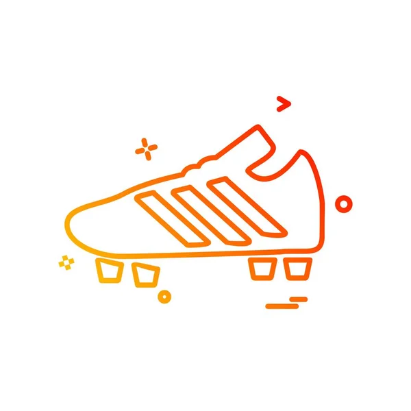 Voetbal Schoenen Pictogram Ontwerp Vector — Stockvector