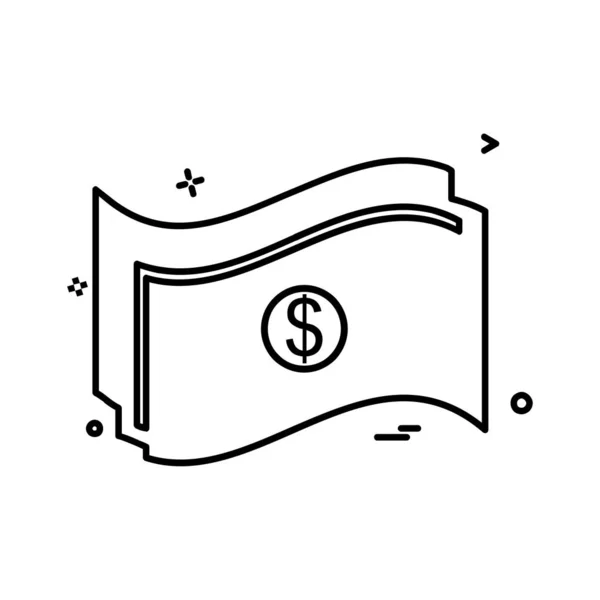 Geld Icon Design Bunte Vektorillustration — Stockvektor