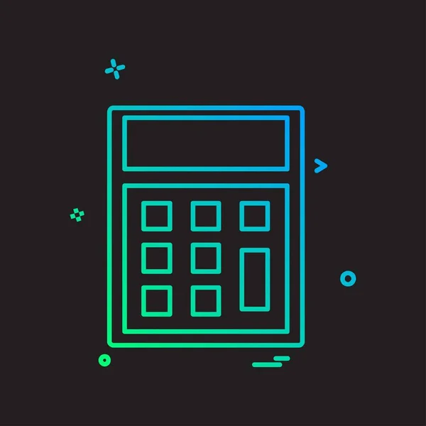 Calculator Icon Design Vector — Stock Vector