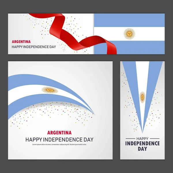 Happy Argentina Independence Day Banner And Background Set Stock Images Page Everypixel