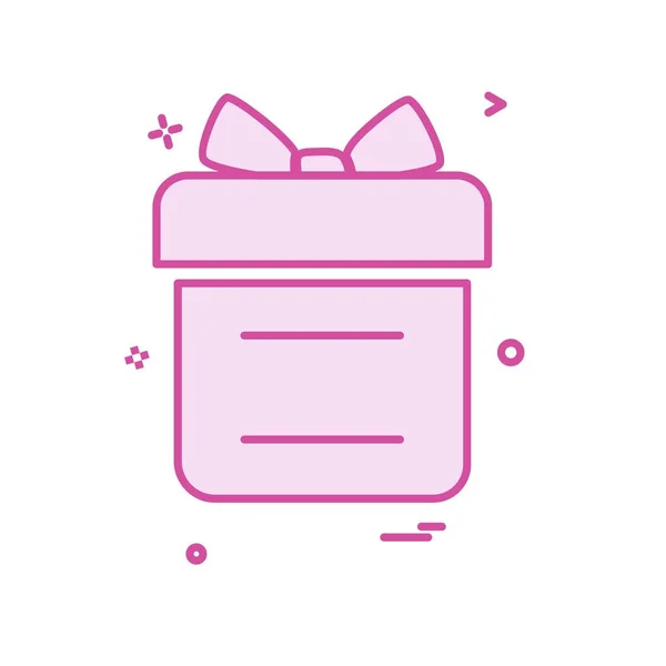 Giftbox Icon Design Vector Illustration — Stock Vector