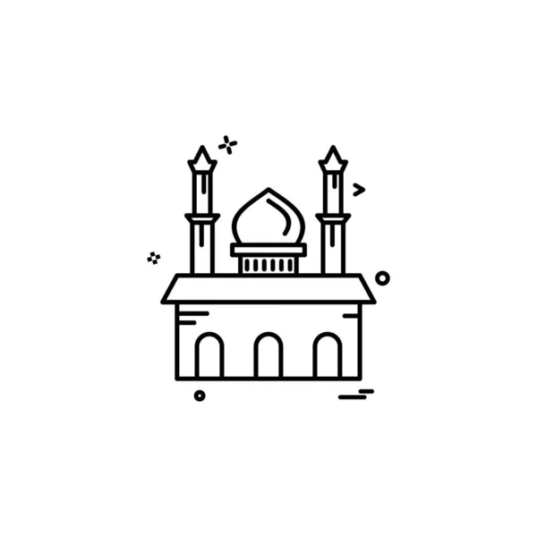 Вектор Проектирования Икон Мечети — стоковый вектор