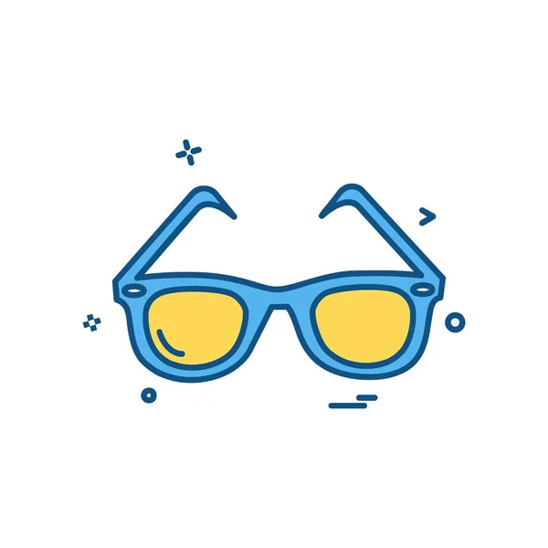 Icono Gafas Diseño Vector Ilustración — Vector de stock