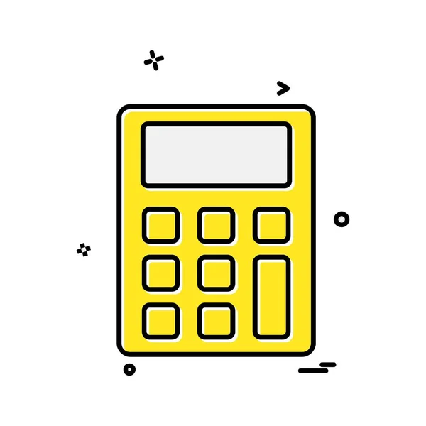 Calculadora Icono Diseño Vector — Vector de stock