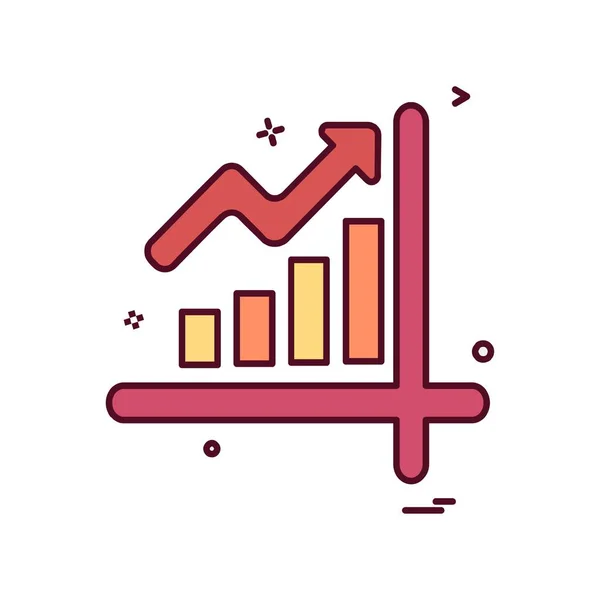 Business Diagram Ikon Design Vektorillustration — Stock vektor