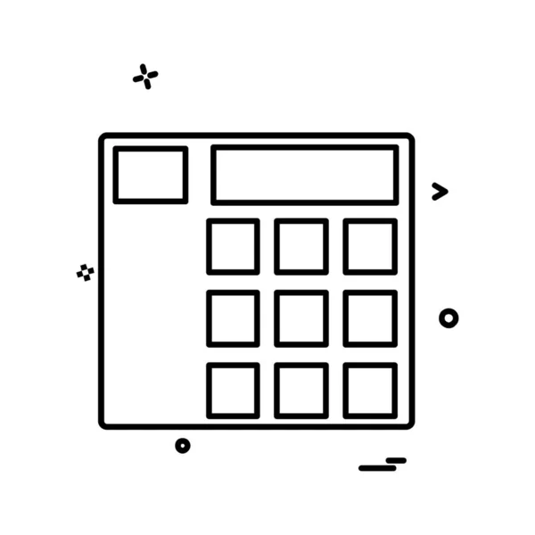 Vetor Design Ícone Calculadora — Vetor de Stock