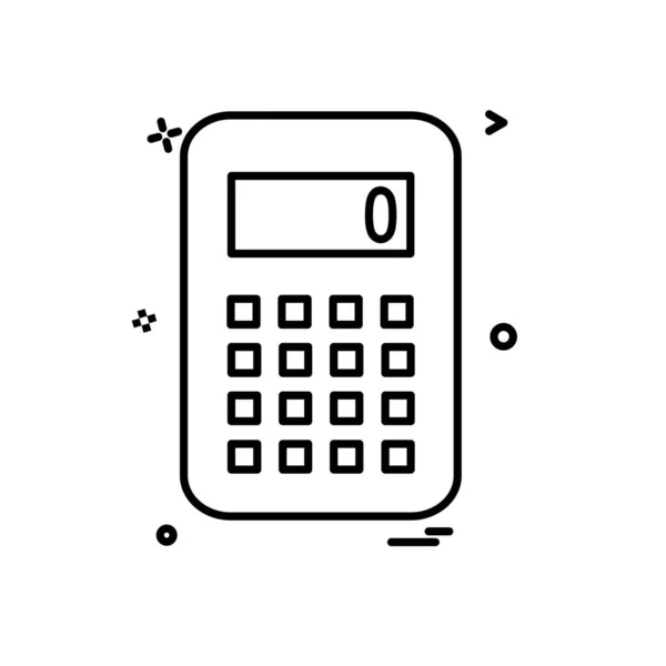 Calculadora Icono Diseño Vector — Vector de stock