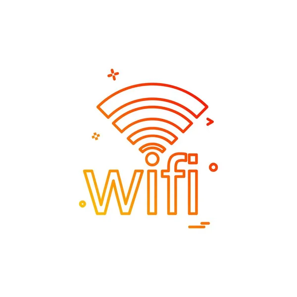 Wifi Icono Diseño Vector — Vector de stock