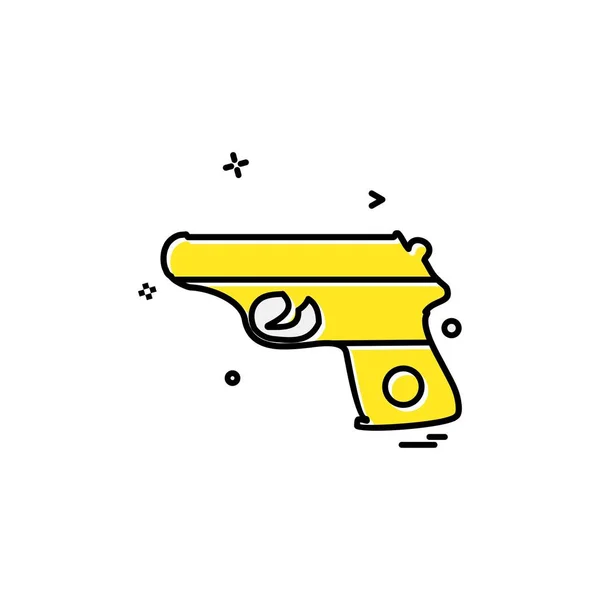 Vettore Progettazione Icona Pistola — Vettoriale Stock