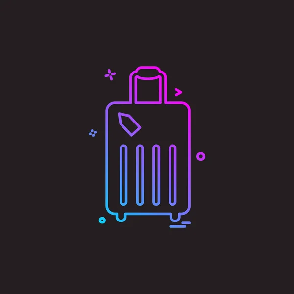 旅行袋图标设计矢量 — 图库矢量图片