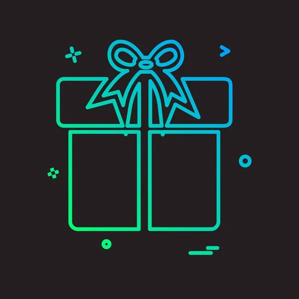 Geschenkbox Symbol Design Vektor Illustration — Stockvektor