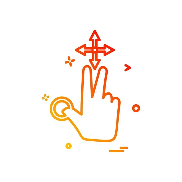 Hand Icon Design Bunte Vektorillustration — Stockvektor