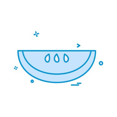 Su kavunu simgesi tasarım vektörü