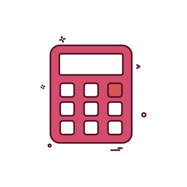 Hesap makinesi simgesi tasarım vektörü 