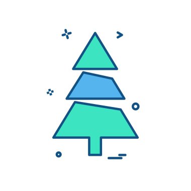 Noel ağacı simge tasarlamak vektör