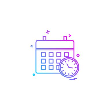 Takvim simgesi tasarım vektörü