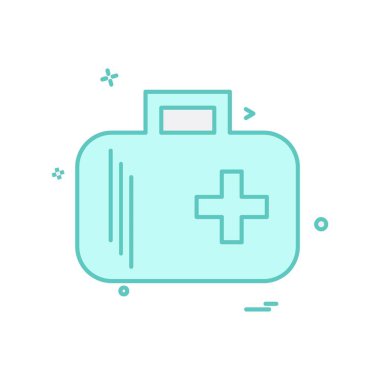 Tıbbi simge tasarım, renkli vektör çizim