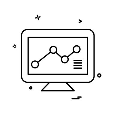 İş grafiği düz simge vektör çizim 