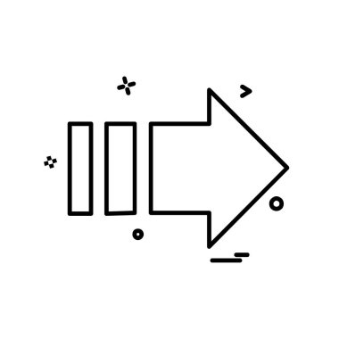 Sağ ok simge tasarlamak vektör