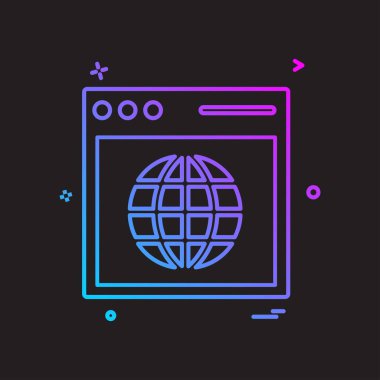Web yerleşim simgesi tasarım vektörü