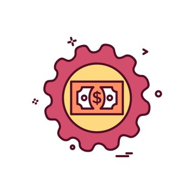 Ayarı simgesi tasarım, renkli vektör çizim