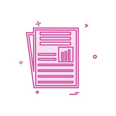 Belge simgesi tasarım vektörü