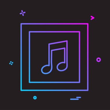 Müzik simge tasarlamak vektör