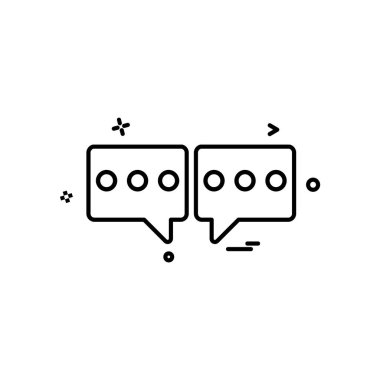 Sohbet simgesi tasarım vektörü