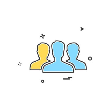 Grup avatar simge tasarım vektörü 