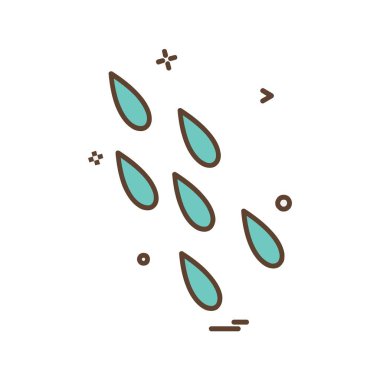 Yağmur simgesi tasarım vektörü