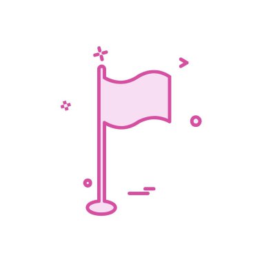 Bayrak simgesi tasarım vektörü