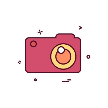 Kamera simgesi tasarım vektörü