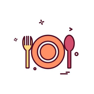 Gıda simgesi tasarım vektörü
