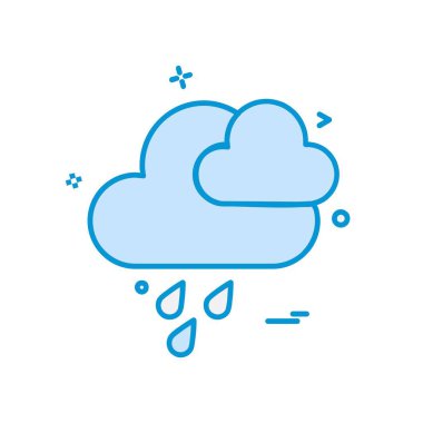 Bulut simgesi tasarım, renkli vektör çizim