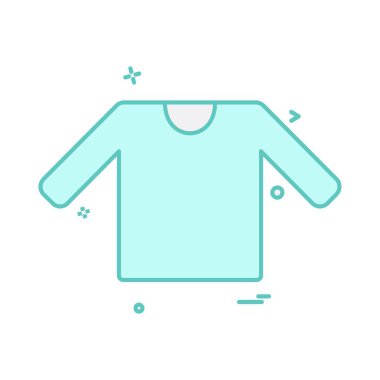 Gömlek simgesi tasarım, renkli vektör çizim