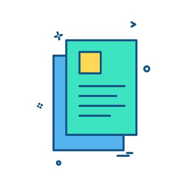 Belge simgesi tasarım vektörü