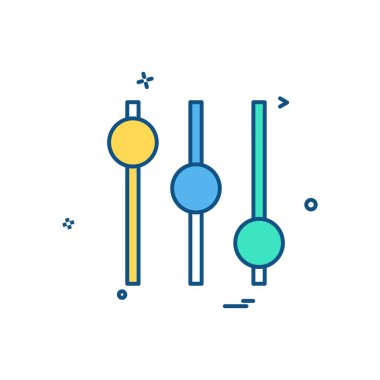 Eşitleştirici simge tasarım vektörü