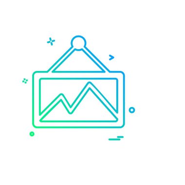 Mobilya simgesi tasarım, renkli vektör çizim