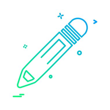 Kalem simgesi tasarım vektörü 