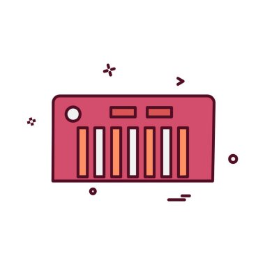 Piyano simge tasarlamak vektör